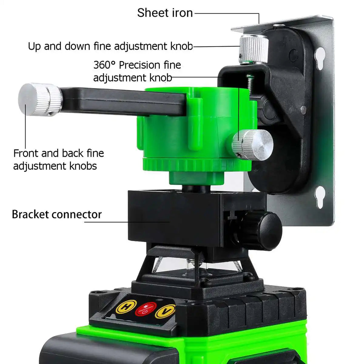 Al&Afa laser level wall bracket with fine adjustment knobs