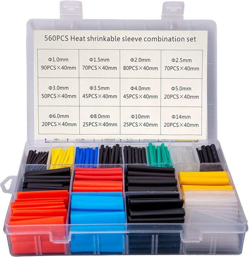 560-piece heat-shrink tubing kit