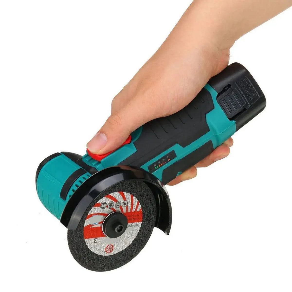 Al&Afa 3 inch cordless angle grinder held in one hand
