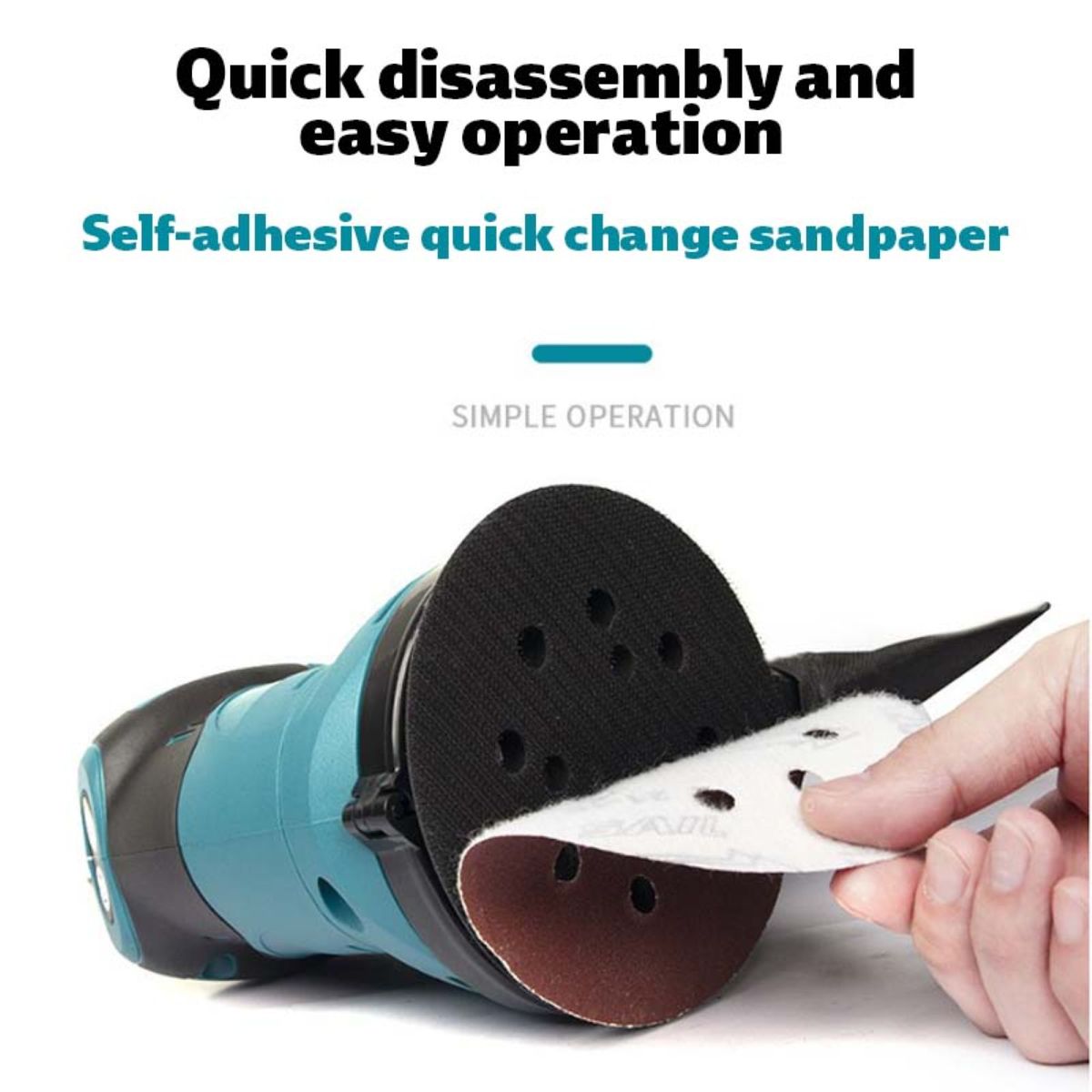 Al&Afa Cordless Orbital Sander 21V 125mm With 2 Batteries & Dust Bag