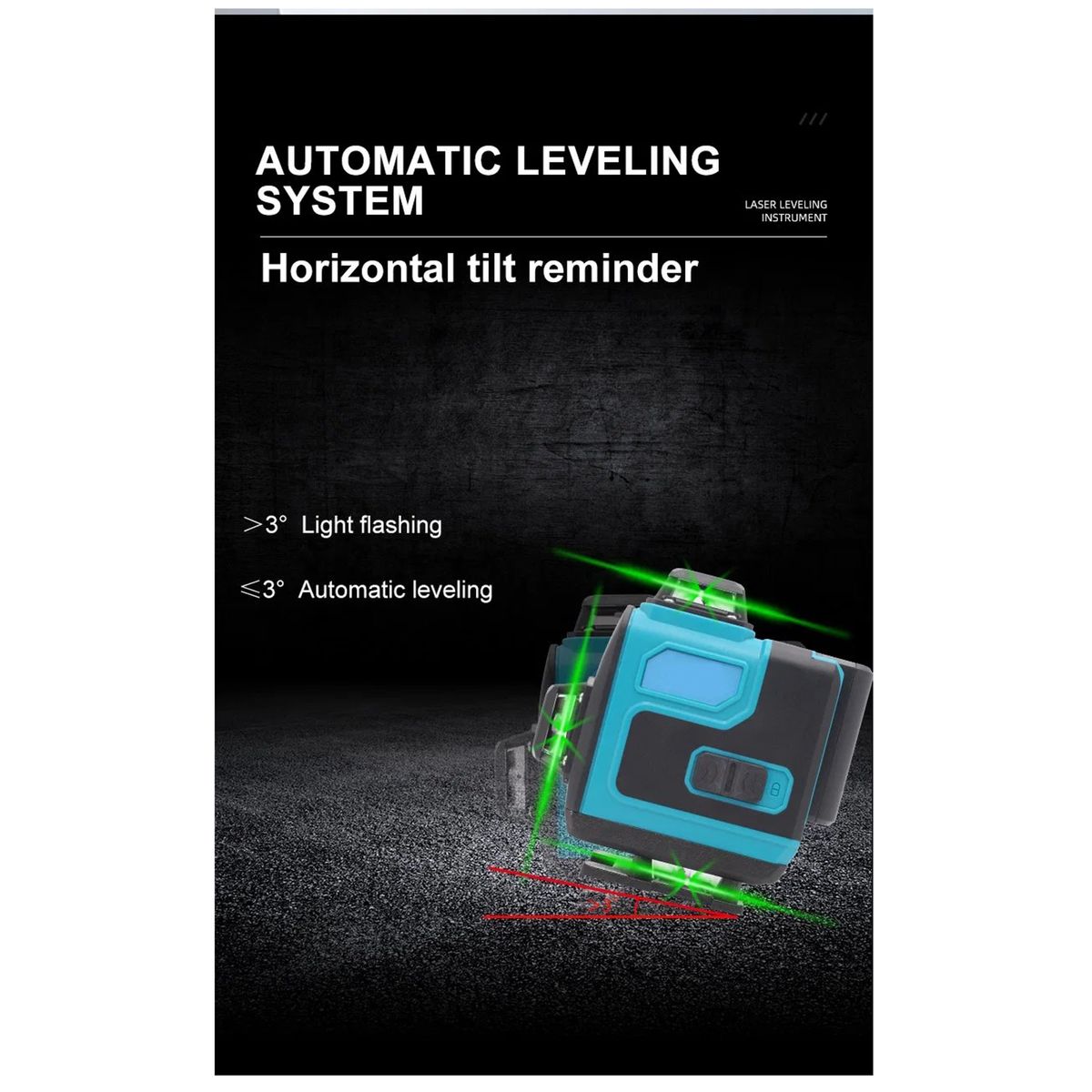 Al&Afa Industrial 4D 16 Line Green Laser Level, Tripod, Remote & Case
