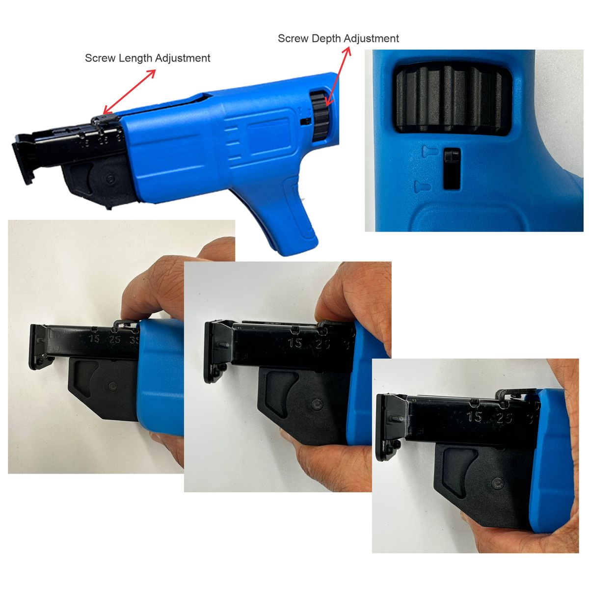 Al&Afa 21V Auto Feed Drywall Screw Gun With 2 Batteries & Screw Strap