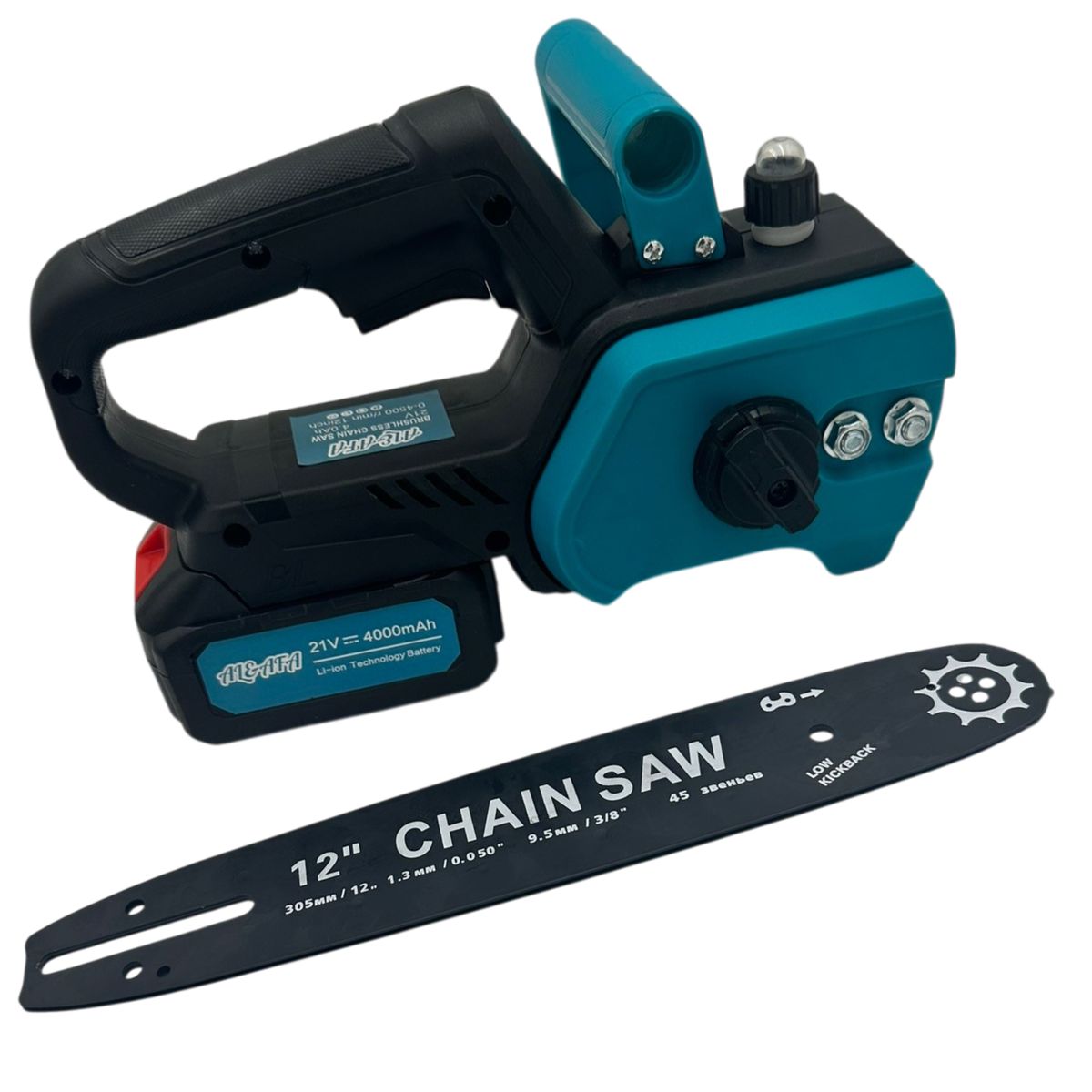Al&Afa Cordless Brushless 12inch Chainsaw with 2 Li-Ion Batteries & Charger