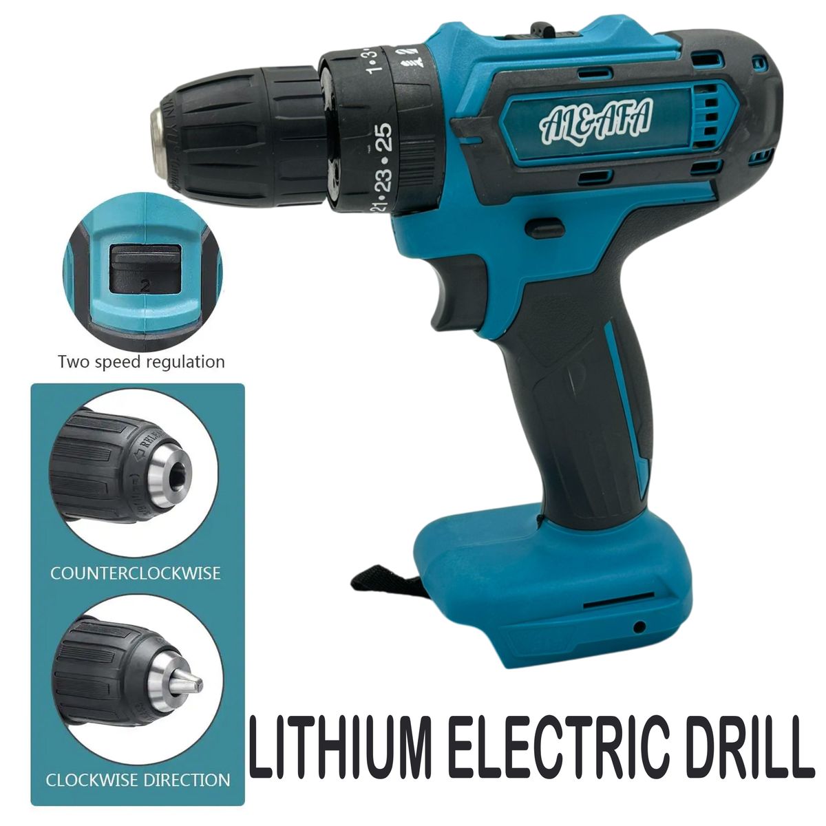 Al&Afa Wireless 4 Piece Brushless Power Tool Set With Batteries & Case