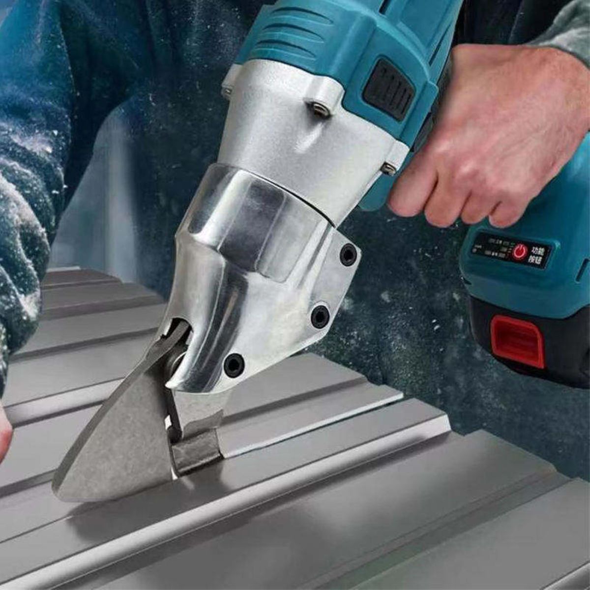 Al&Afa 21V Cordless Electric Sheet Metal Shear Cutter , 2 Batteries & Case