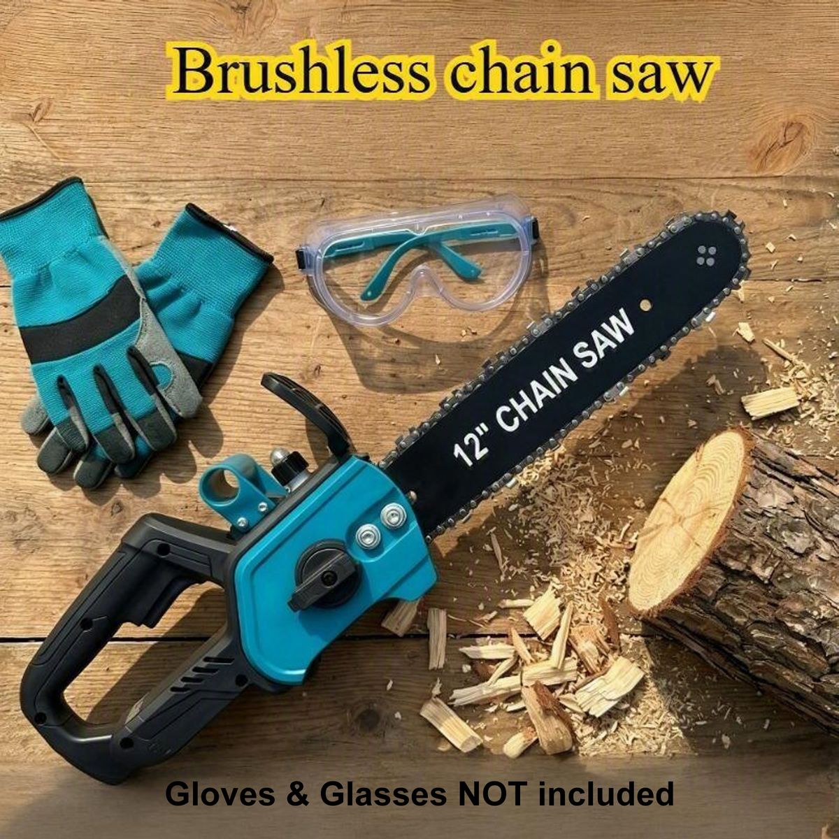 Al&Afa Cordless Brushless 12inch Chainsaw with 2 Li-Ion Batteries & Charger