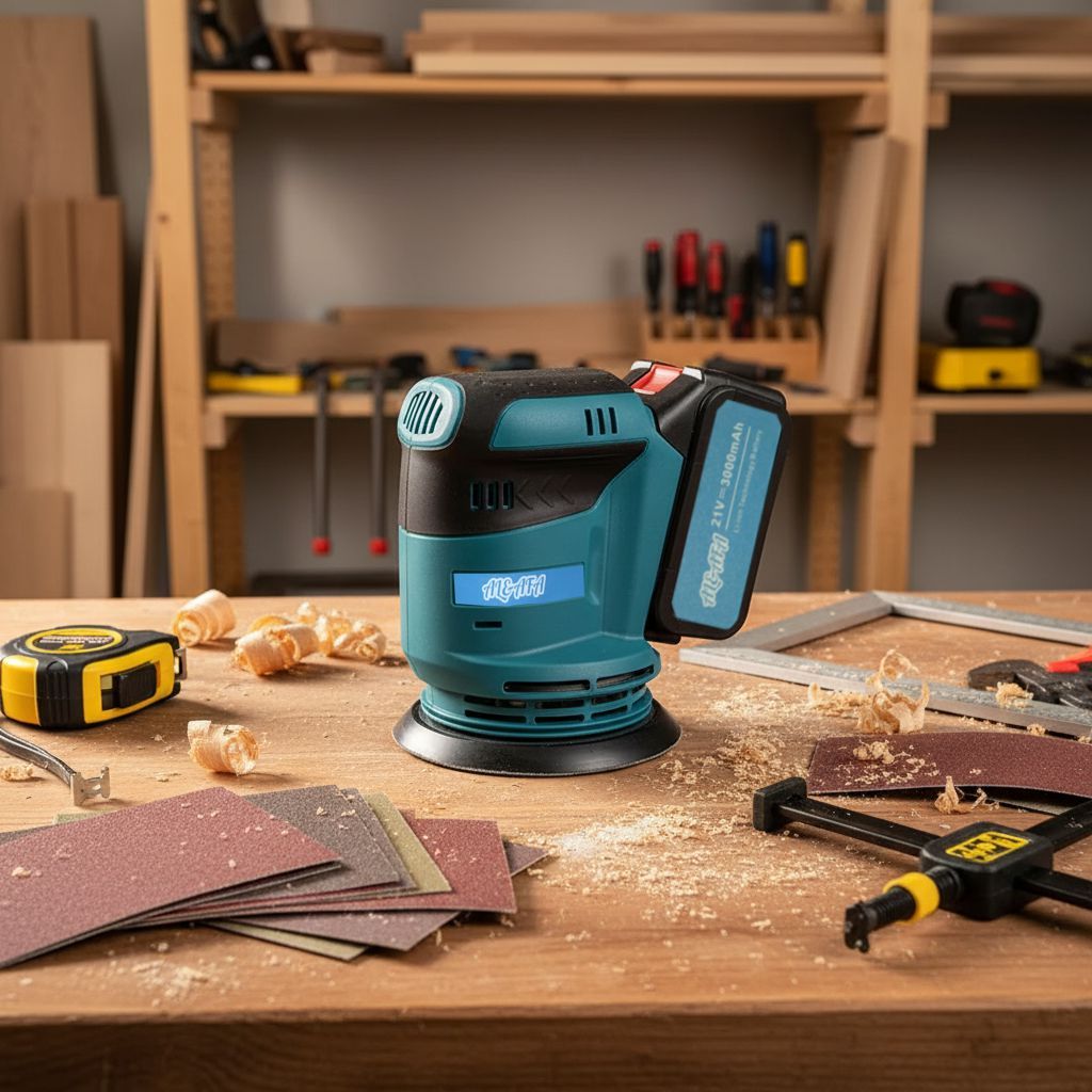 Al&Afa Cordless Orbital Sander 21V 125mm With 2 Batteries & Dust Bag