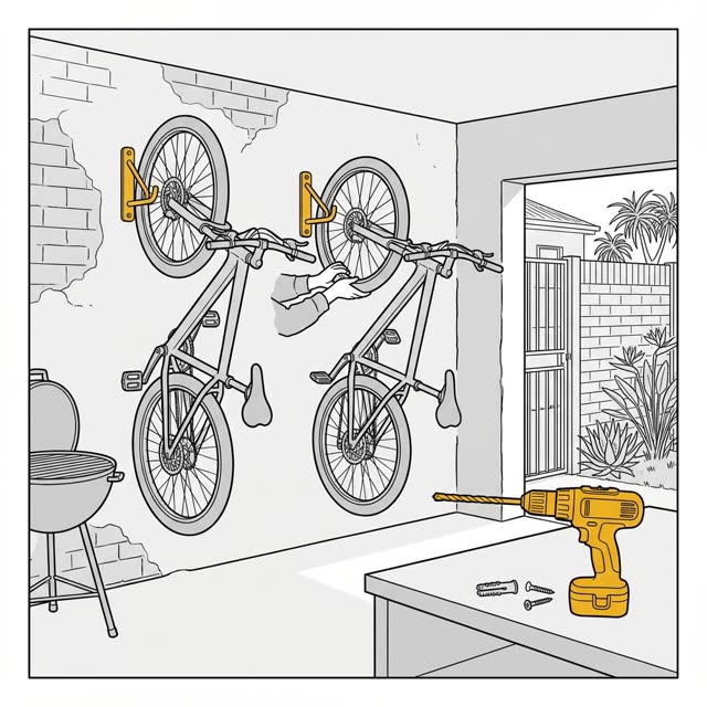 Hang the bikes in the garage, finished