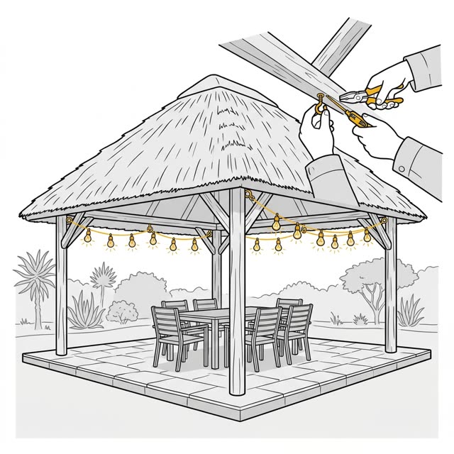 String lights over the lapa, finished